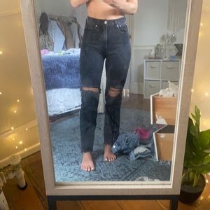 Abercrombie ankle straight ultra high rise jeans